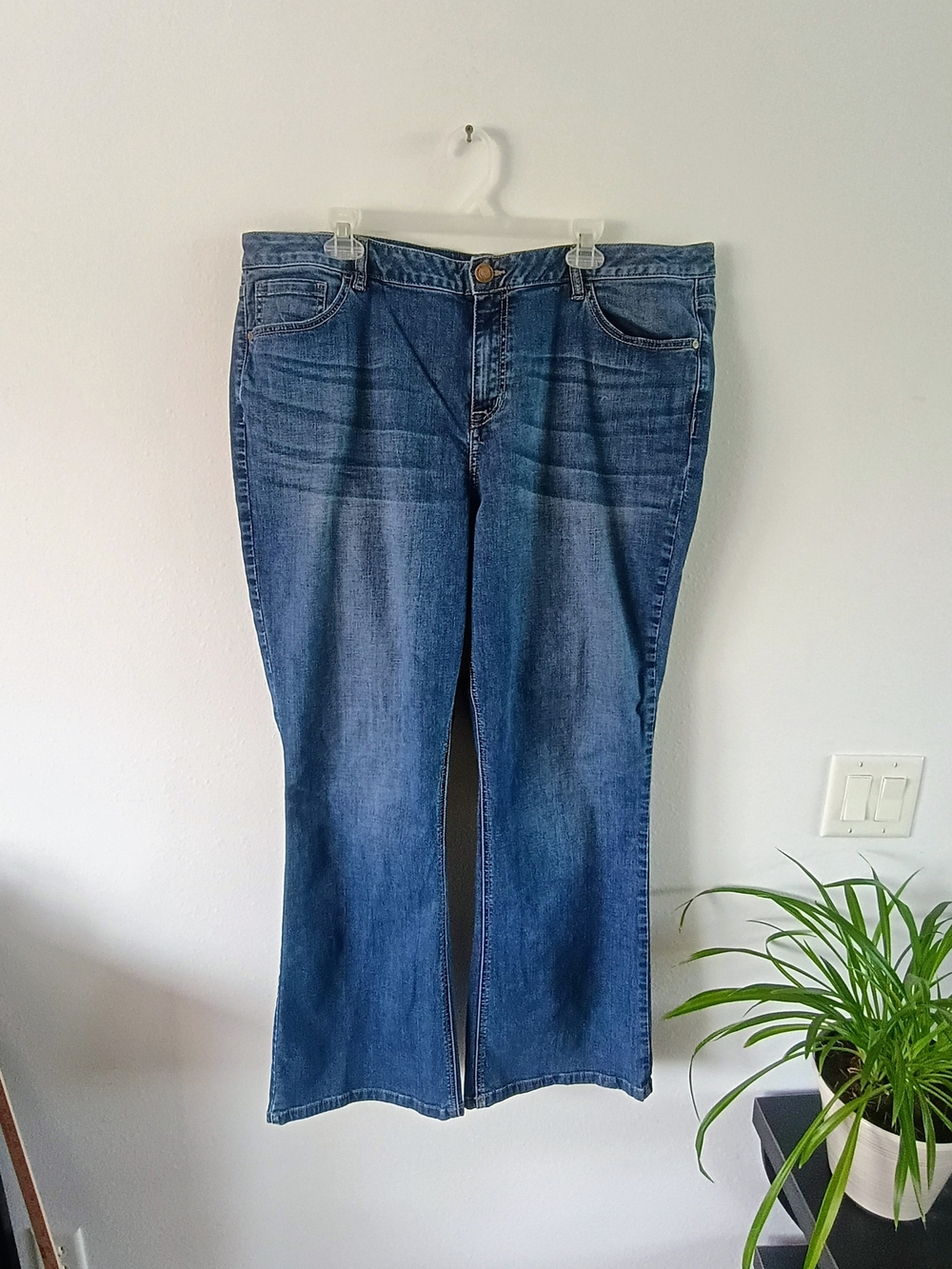 Lane Bryant Women's 22 Regular Medium Wash Stretch Bootcut Jeans Plus Size